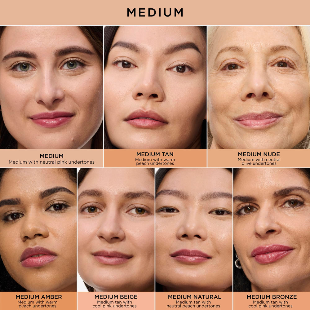 IT Cosmetics Bye Bye Under Eye Concealer, swatch couleur beige moyen pour camoufler les cernes.