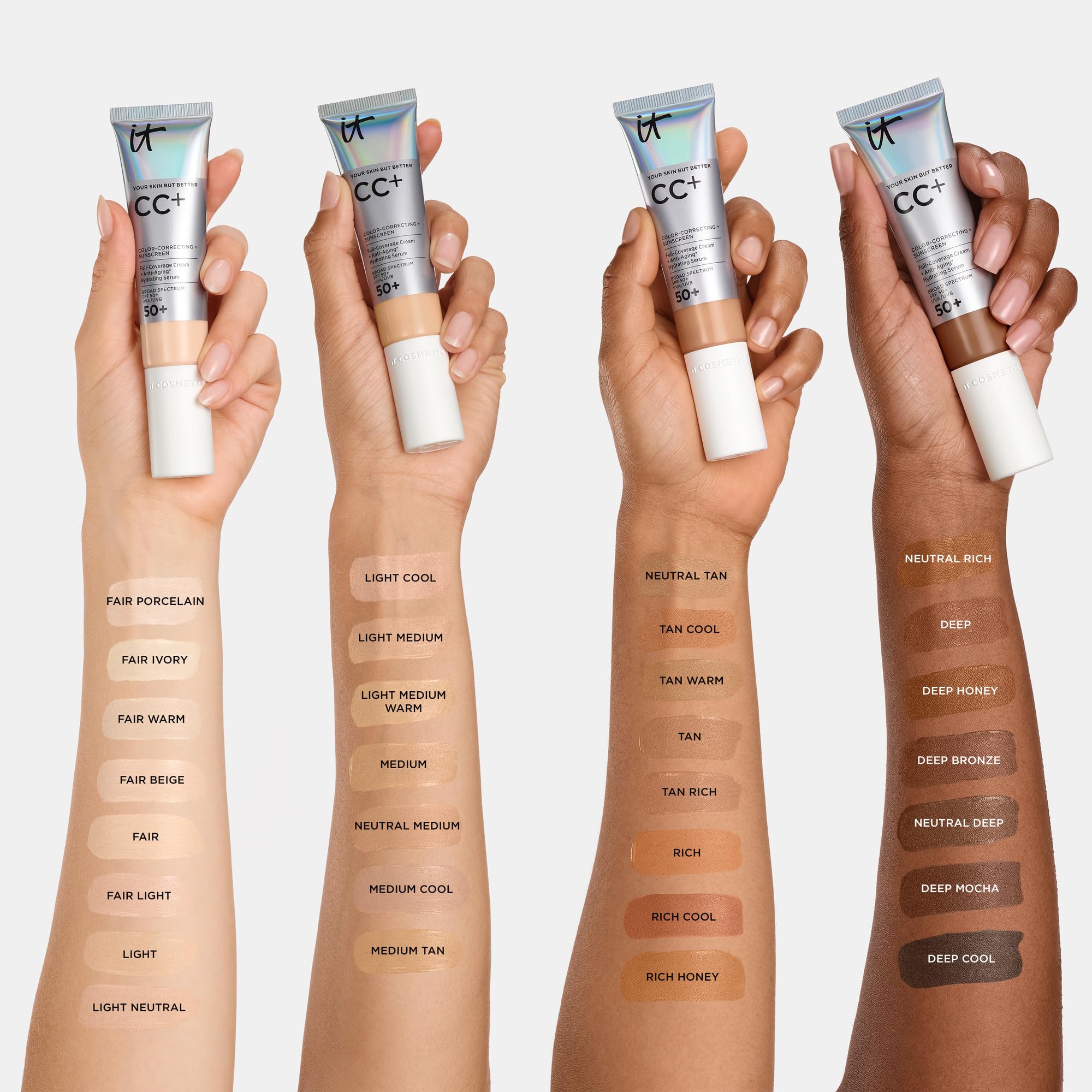 SPF 50+ de It Cosmetics CC+ Crema de Viaje protege la piel