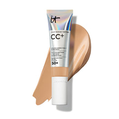 IT Cosmetics CC+ Crema tono neutral tan con bomba para una aplicación suave