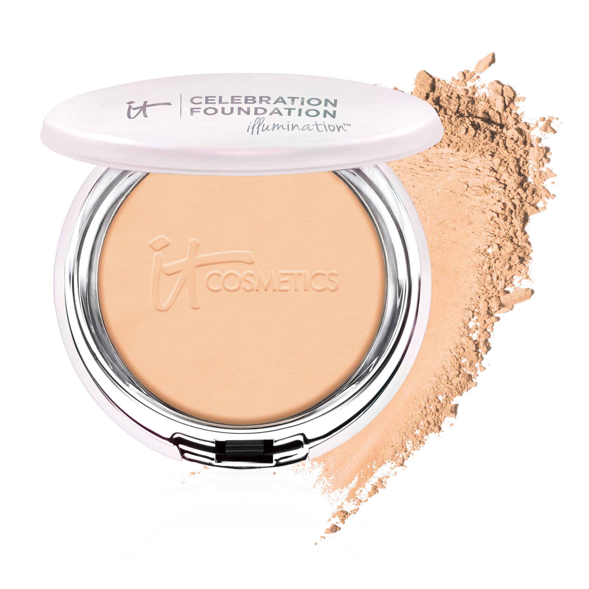 IT Cosmetics Celebration Foundation Illumination con empaque compacto para retoques al día