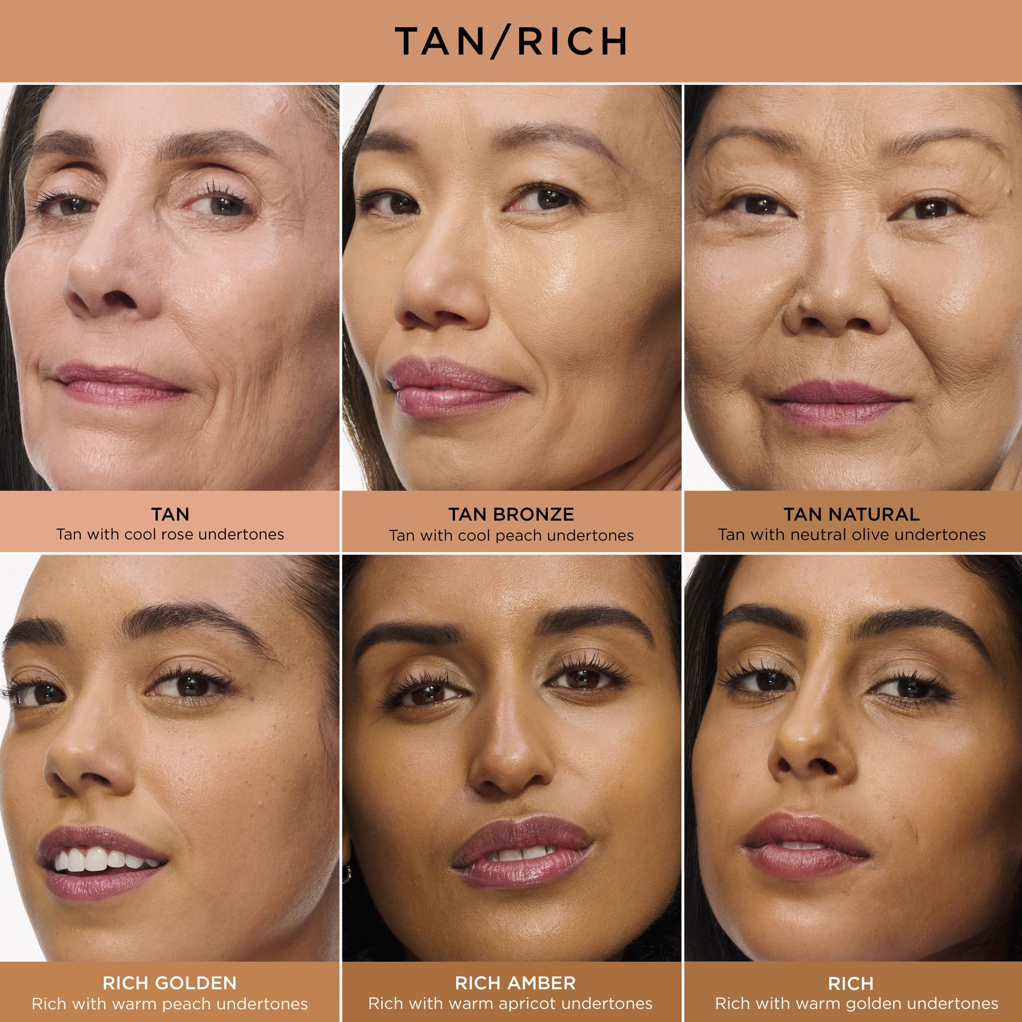 Cubrimiento total de IT Cosmetics Bye Bye Under Eye Tan Natural con acabado natural.