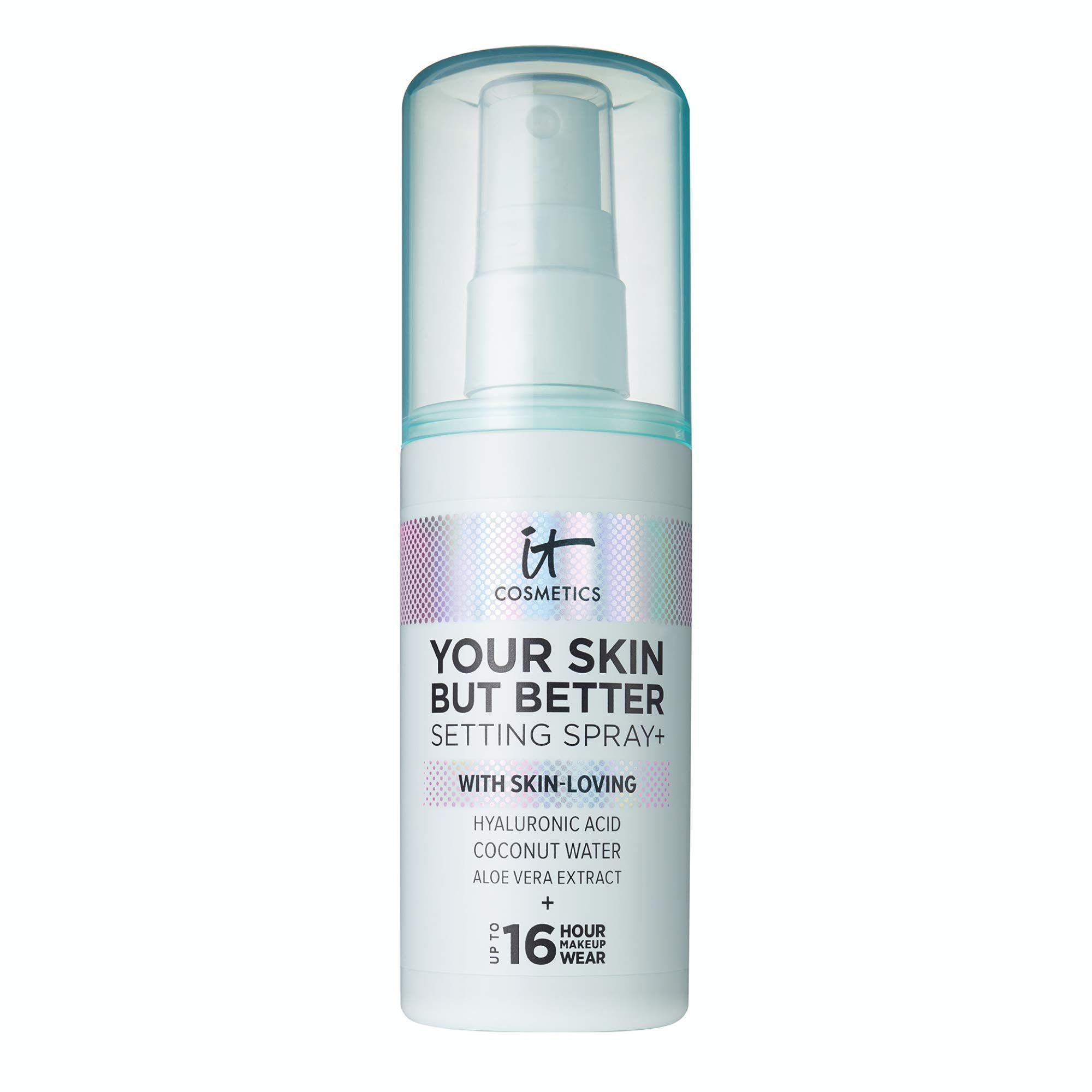 IT Cosmetics Your Skin But Better Setting Spray pulverizador, fija maquillaje y controla brillos.