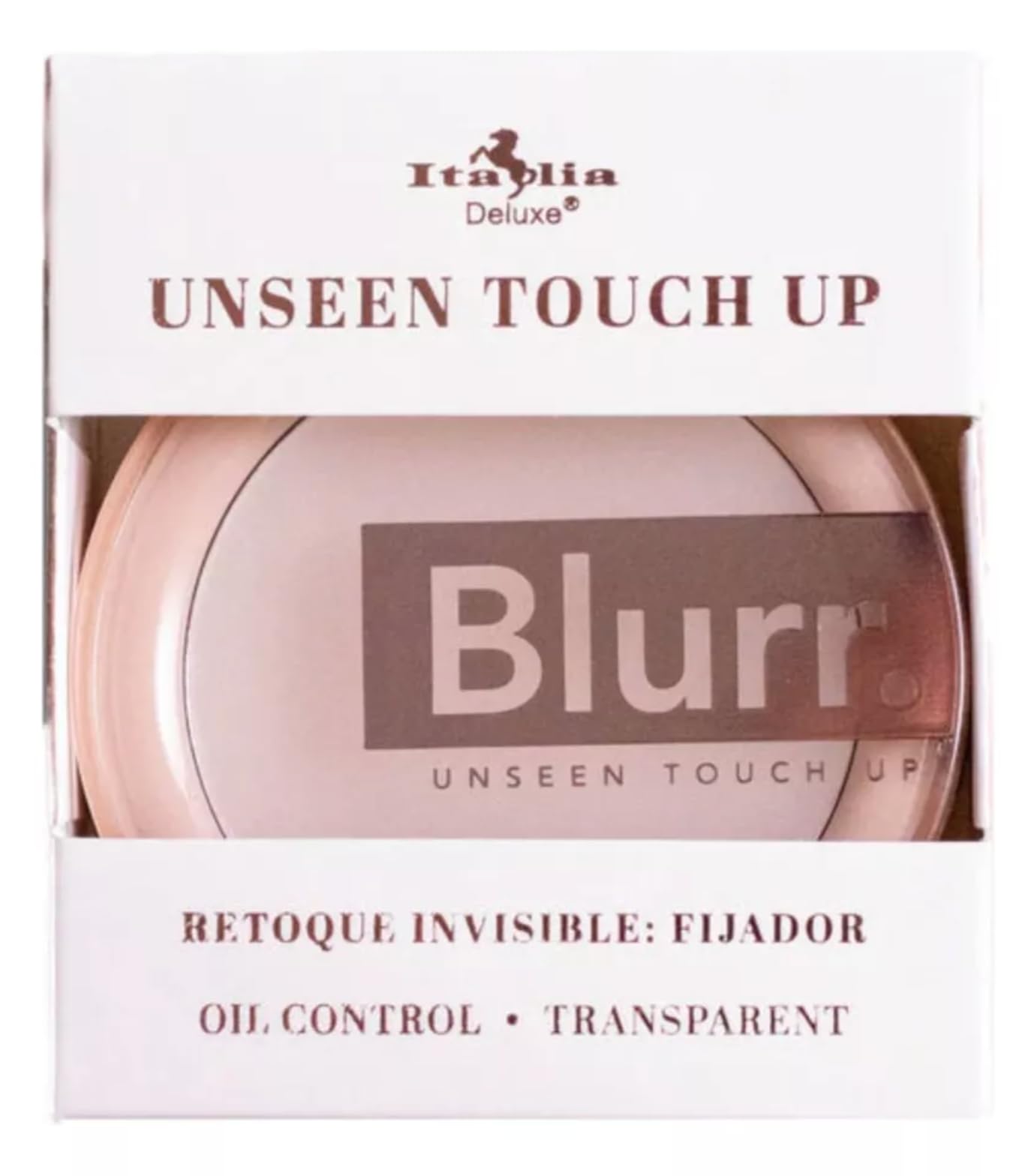 Italia Deluxe Blurr papel secante compacto para retoques discretos.