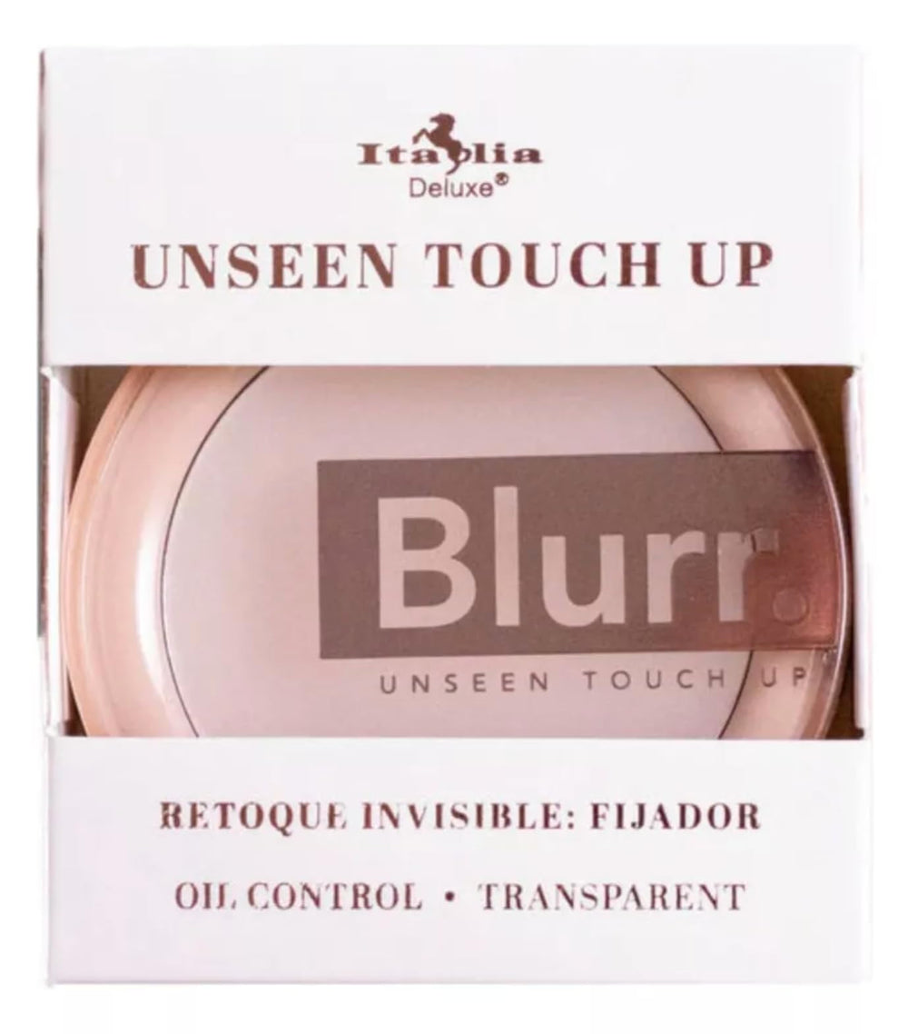 Italia Deluxe Blurr papel secante compacto para retoques discretos.