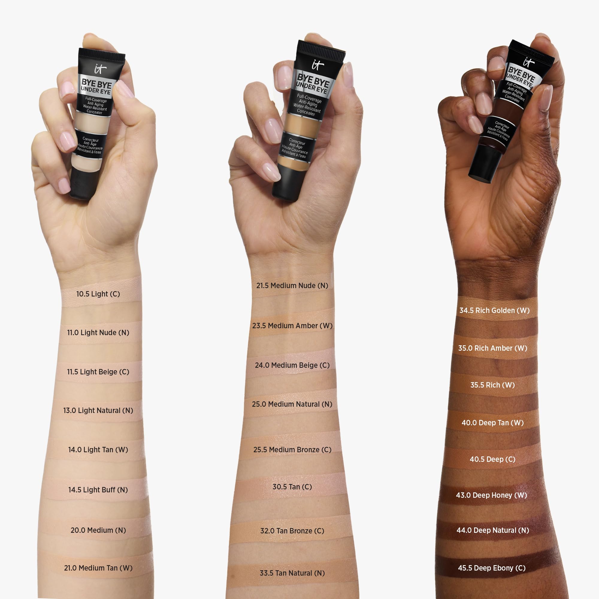 IT Cosmetics Bye Bye Under Eye Concealer con ceramidas y péptidos cuida la piel