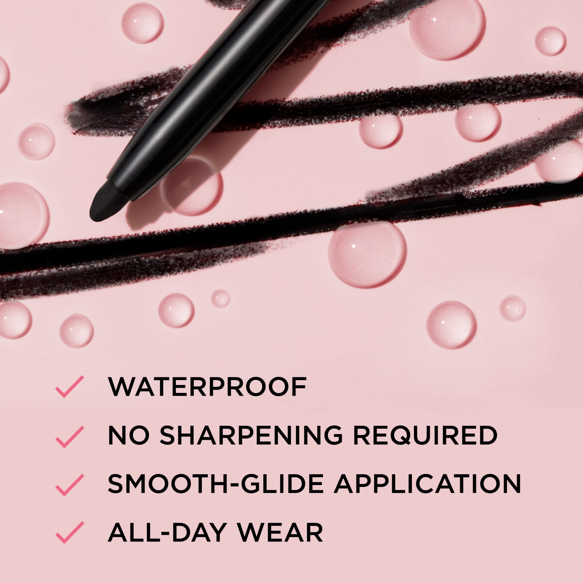 IT Cosmetics Superhero delineador retráctil marrón, aplicación automática sin afilar.
