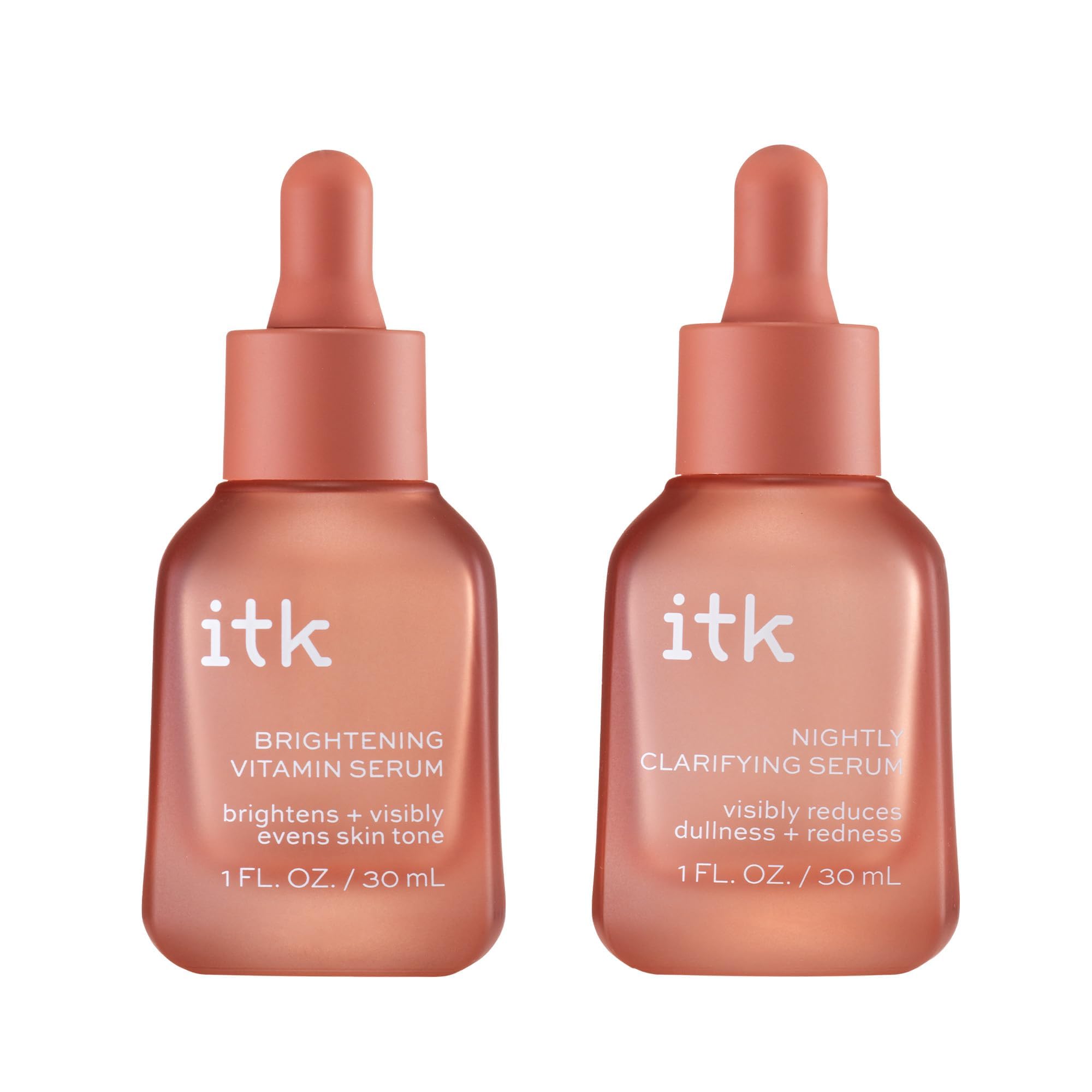 ITK Skincare Sérum Día: botella con Vitamina C para brillo suave.