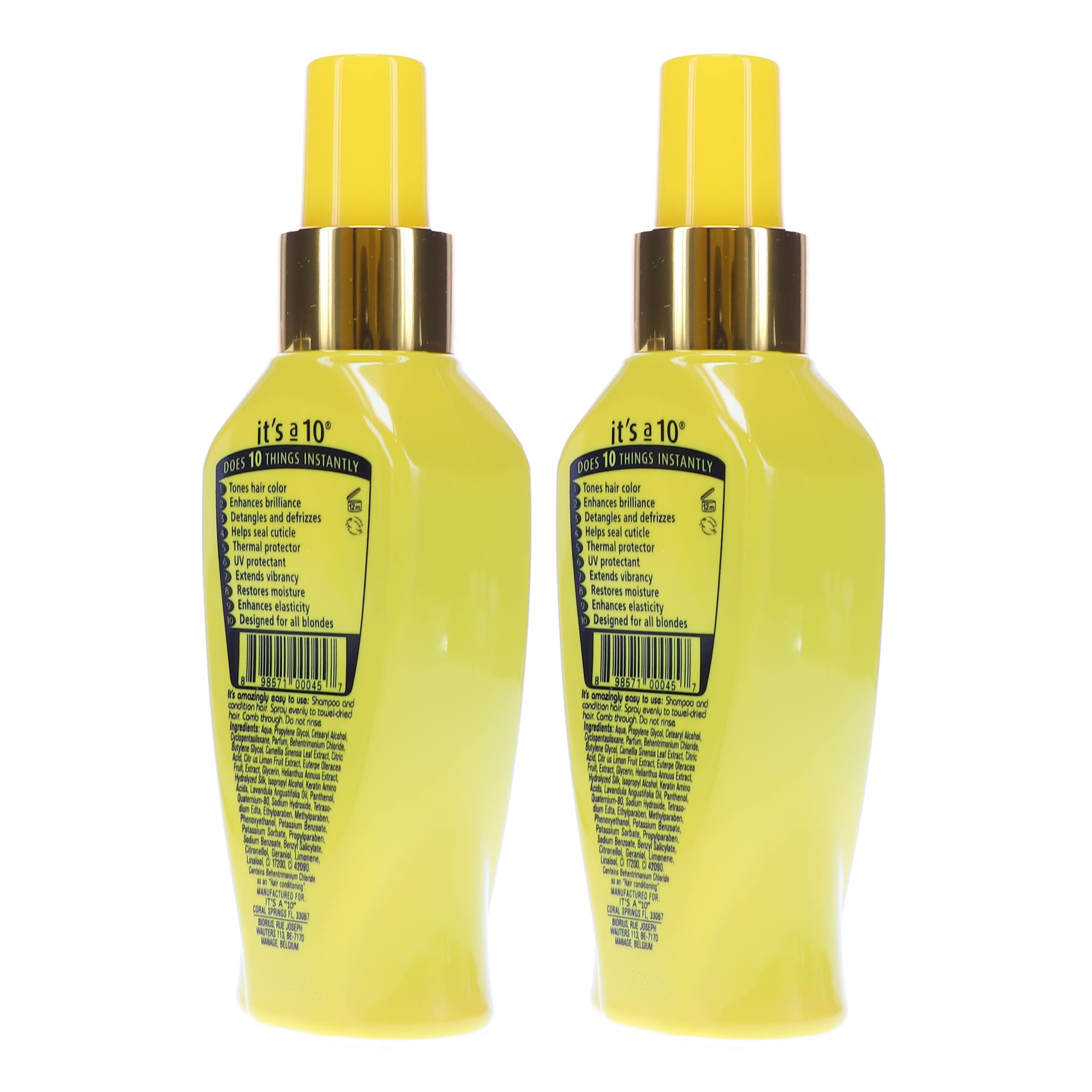 Its A 10 Blonde Leave-In cuida daño por calor y químicos para cabello más saludable.