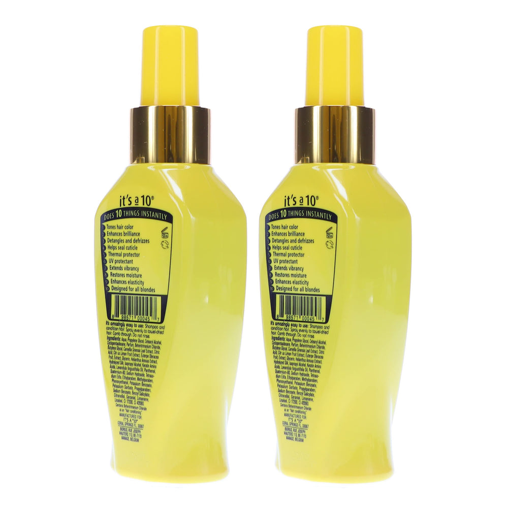 Its A 10 Blonde Leave-In cuida daño por calor y químicos para cabello más saludable.