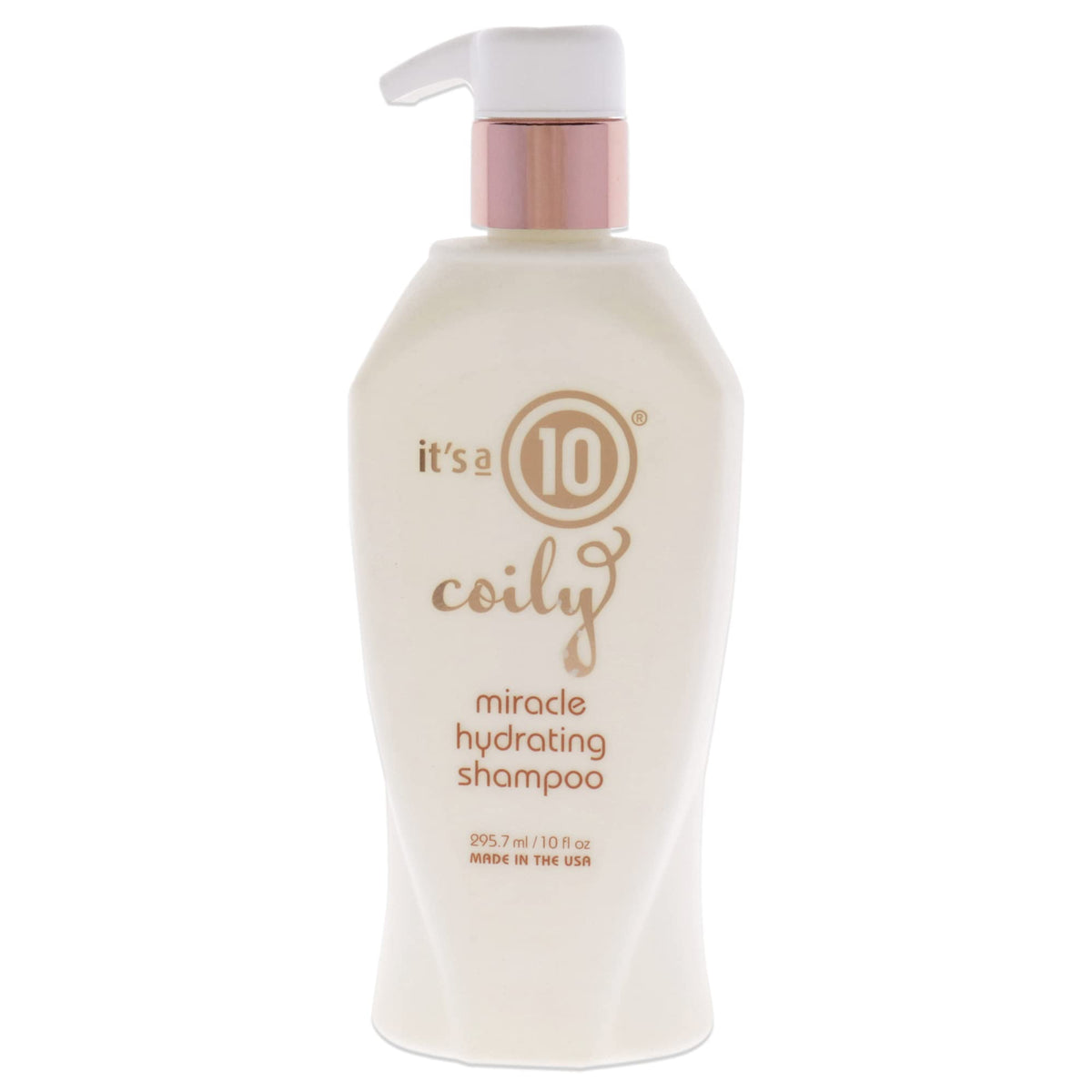 Its A 10 Coily Miracle Hydrating Shampoo: botella, lavado suave para cabello delicado.