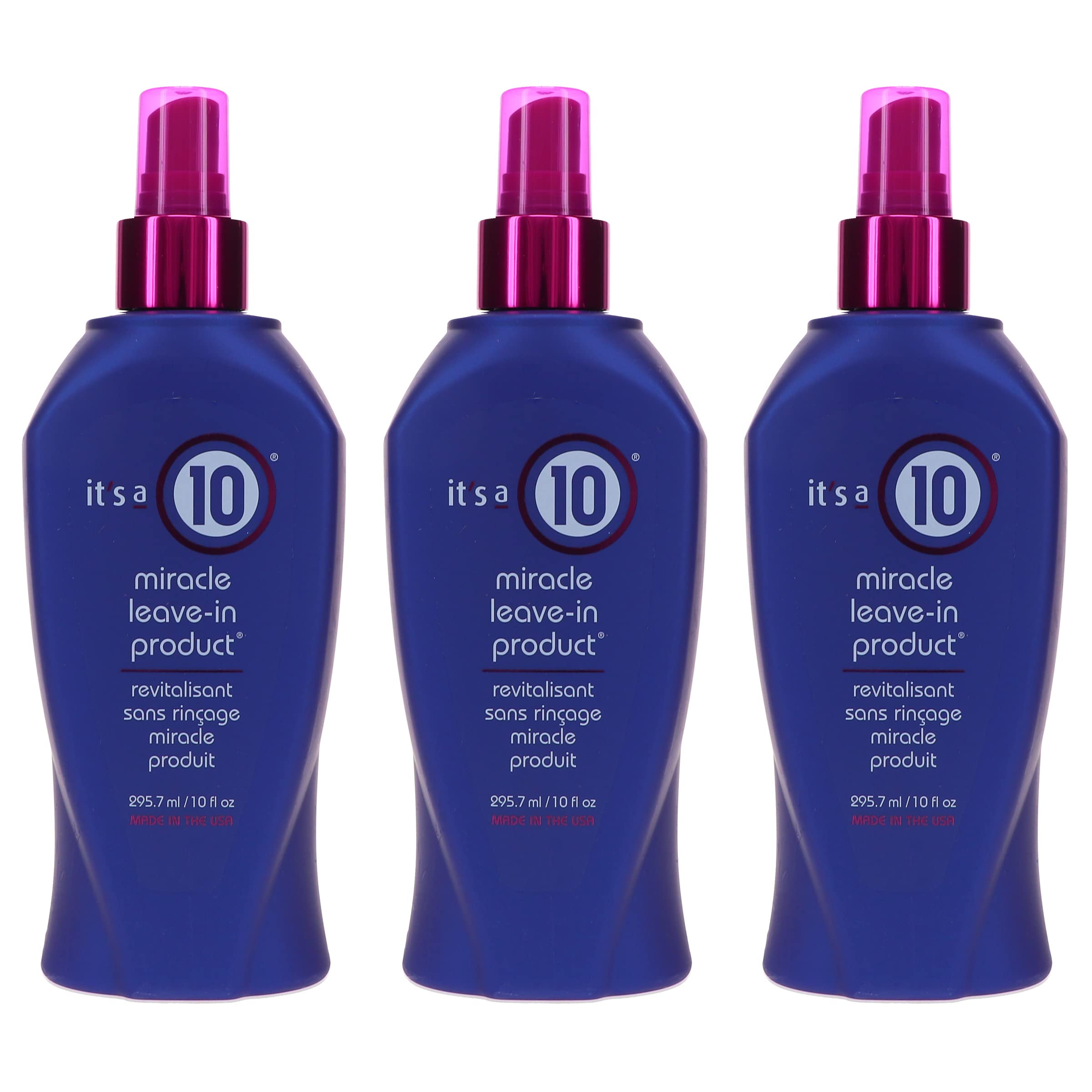 Its a 10 Haircare Miracle Leave-In, bote 10 oz para uso rápido y suavidad.