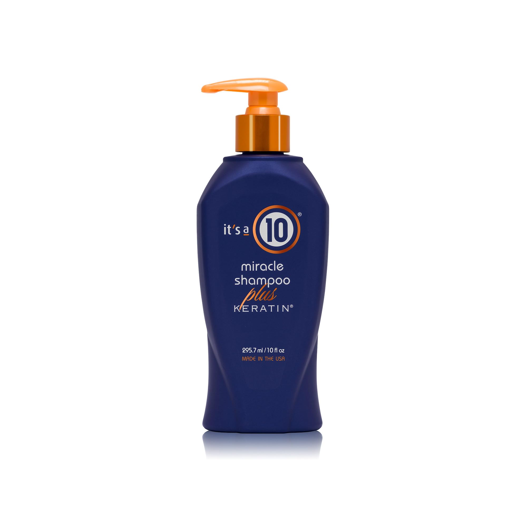 It's a 10 Haircare Miracle Shampoo Plus Keratin en envase, ideal para lavado diario.