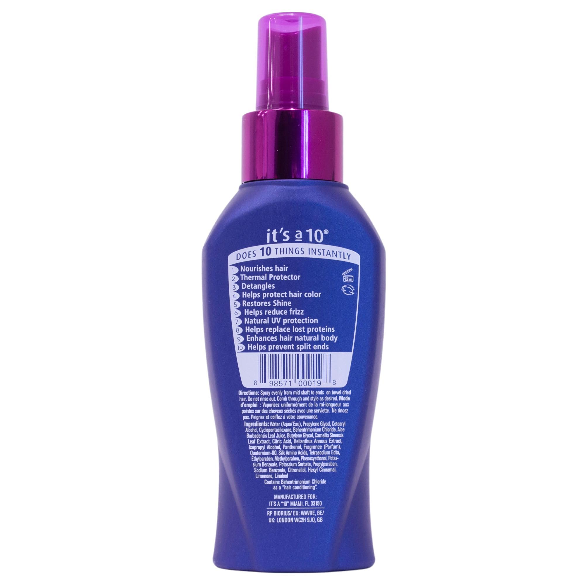 Its A 10 Milagro sin enjuague aplicada sobre el cabello para desenredar y fortalecer.