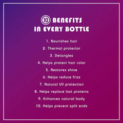 Cabello brillante y manejable tras usar Its A 10 sin enjuague.