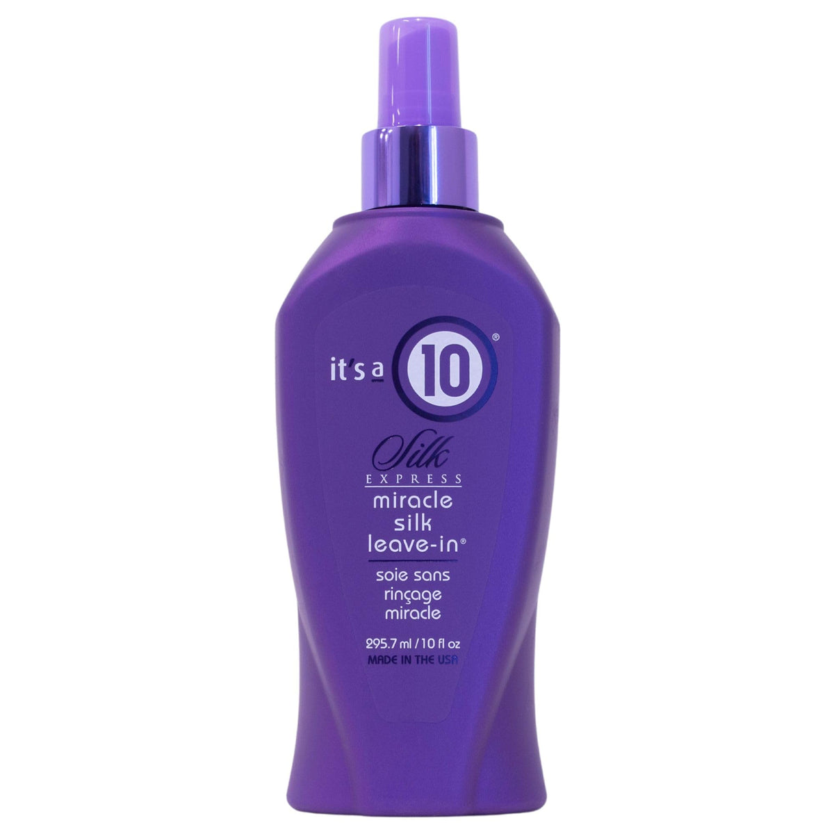 It's A 10 Silk Express Miracle Silk Leave-In bottle for easy detangling and hydration.