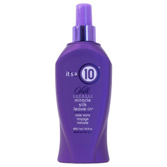 It's A 10 Silk Express Miracle Silk Leave-In bottle for easy detangling and hydration.