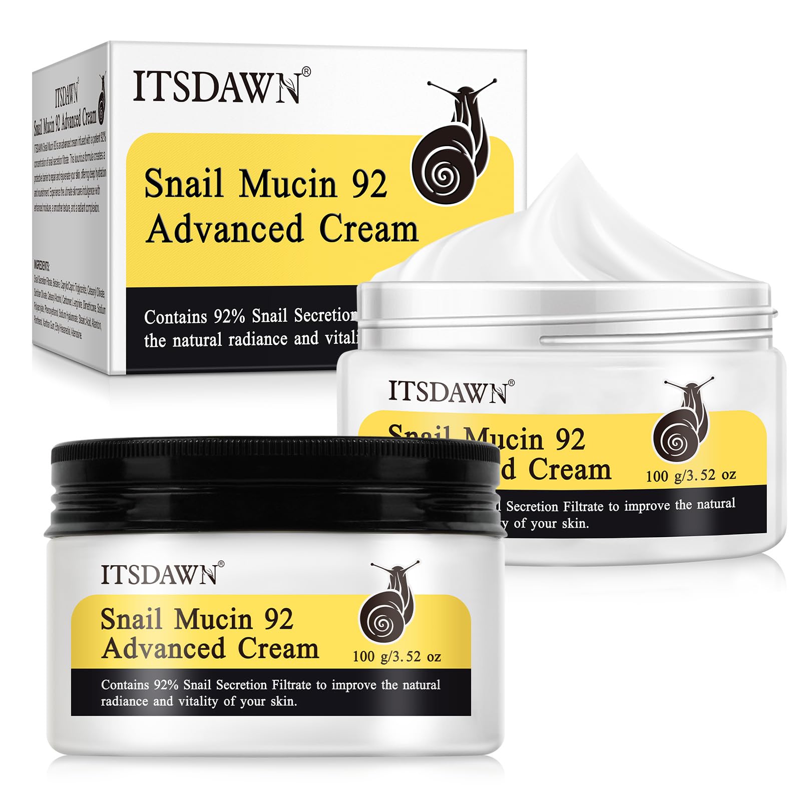 ITSDAWN Snail Mucin 92% two-pack box ready for daily hydration.