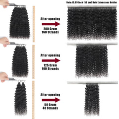 IVCoco extensiones crochet humano pre-separadas, 50 g, sensación suave para peinado rápido.