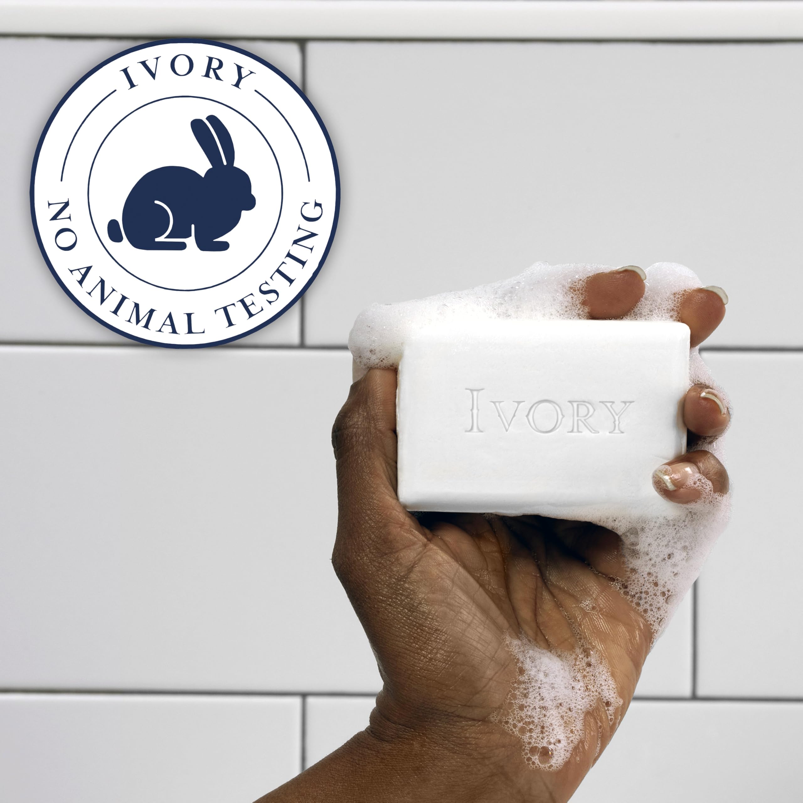 Ivory barra jabón cuidado para toda la familia, suave para la piel.