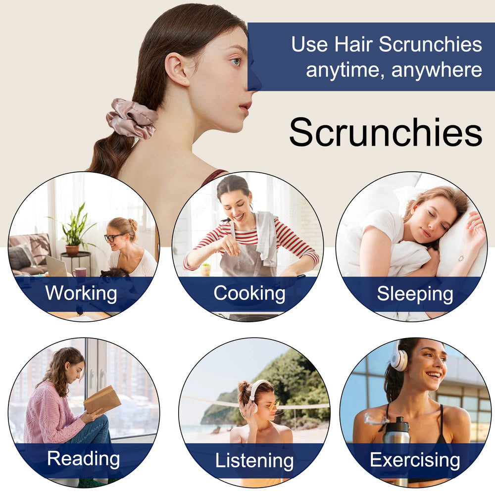 Ivyu gomas satinadas para dormir cómodo y proteger el cabello.