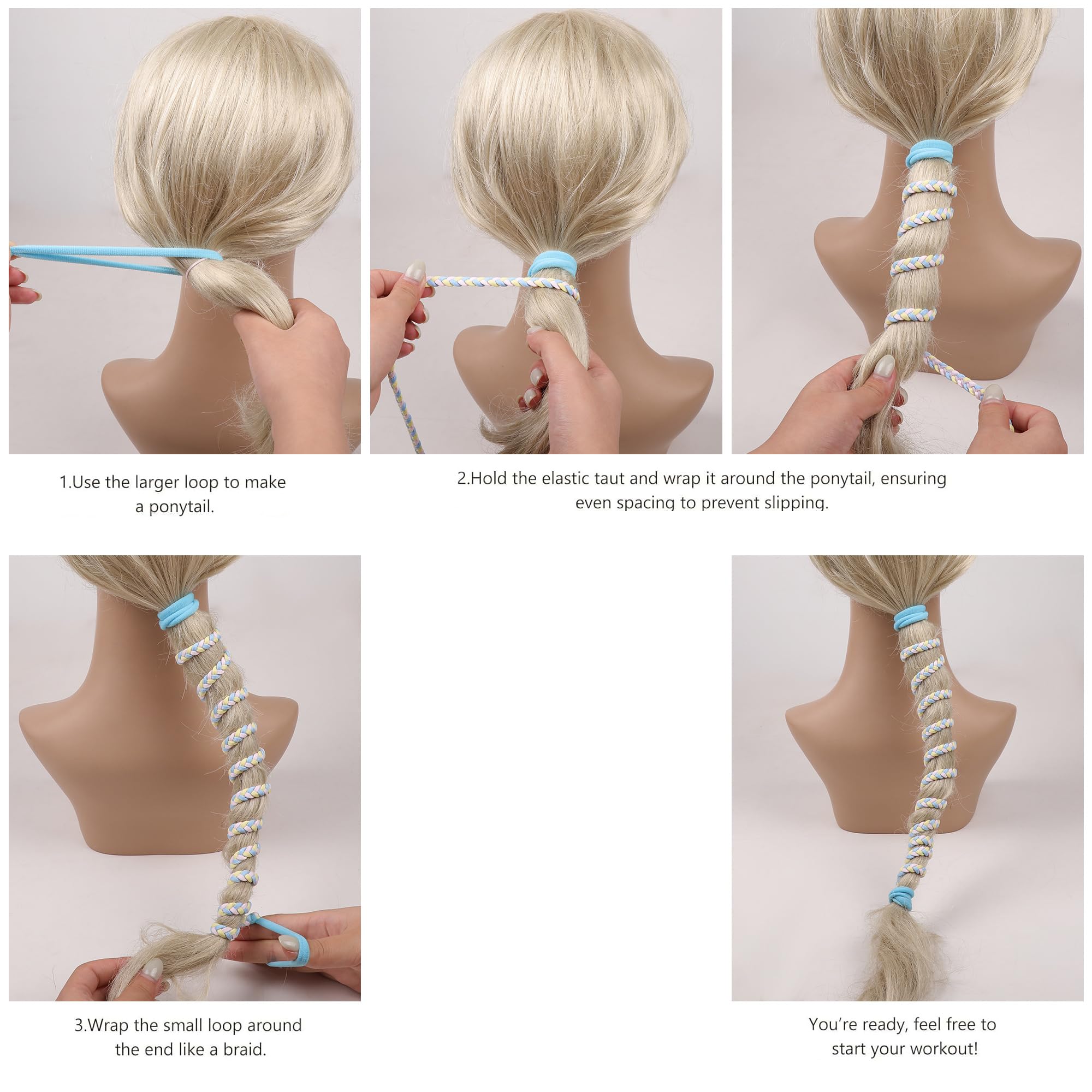 Ivyu Sport coletero elastico para cabello firme durante rutinas intensas