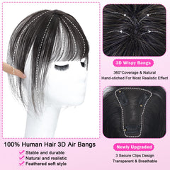 Iwig cabello humano 100% suave y manejable para peinados versátiles.
