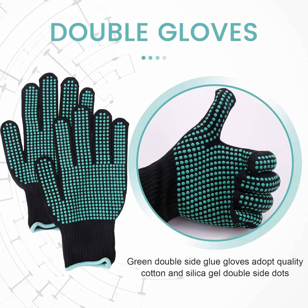 Guantes IYASA con mayor dexteridad y agarre de silicona, ideales para peinado y sublimación.