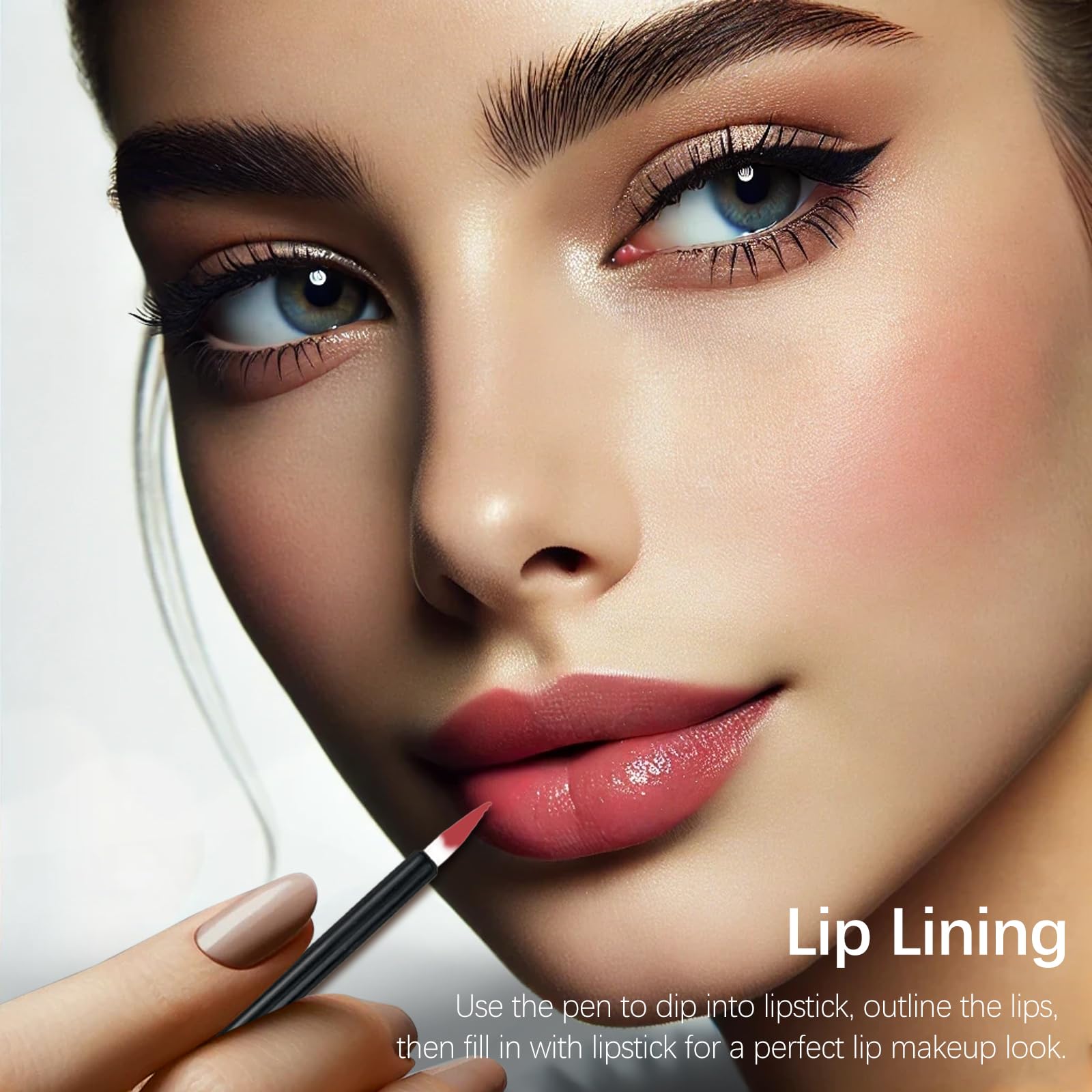 Jaasuee brochas maquillaje descartables, útiles para delineado y detalles.