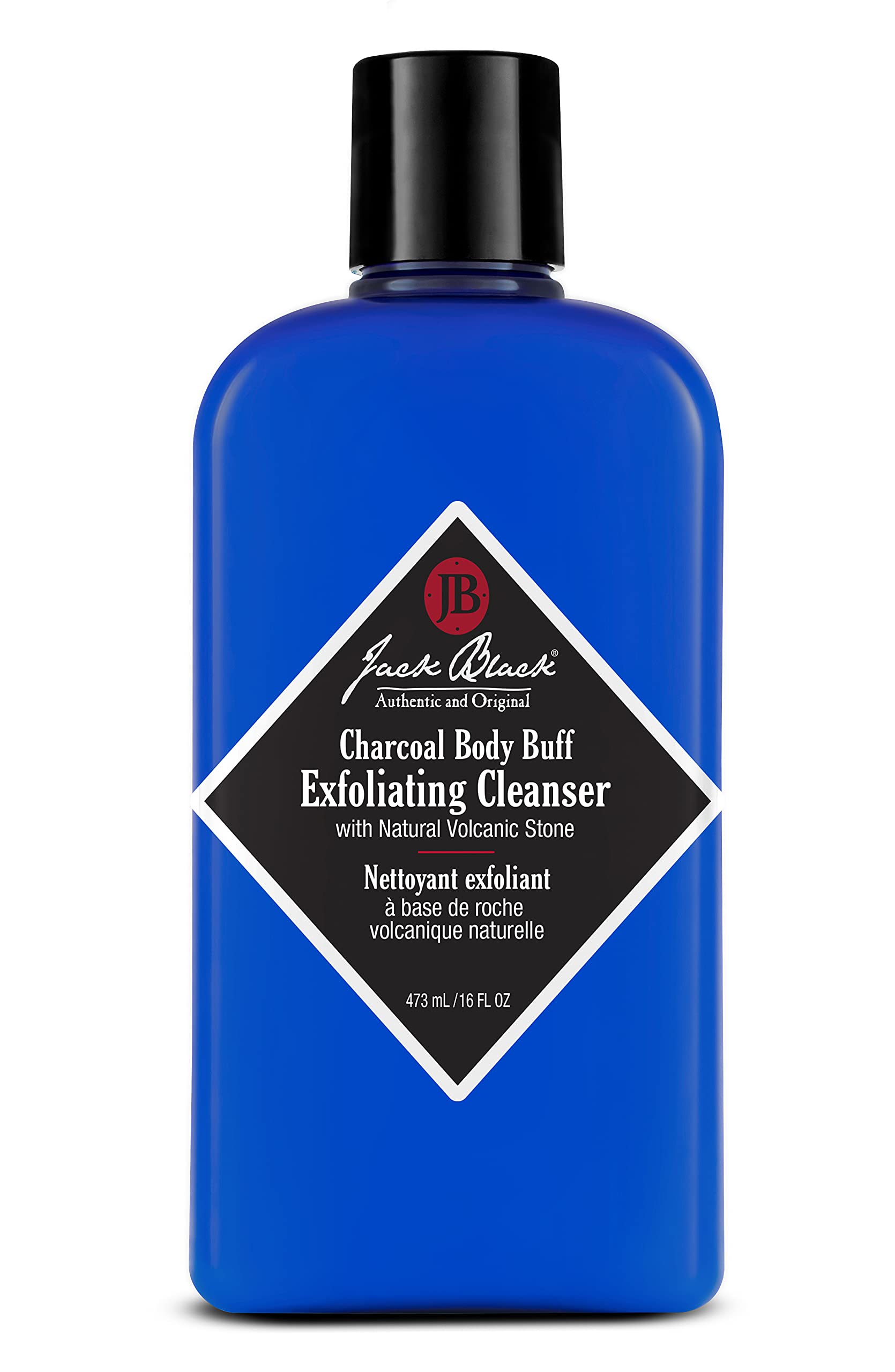 Jack Black Charcoal Body Buff, botella: limpia y refresca la piel