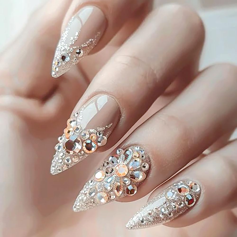 Jaliya arte uñas destellos resina para diseños creativos