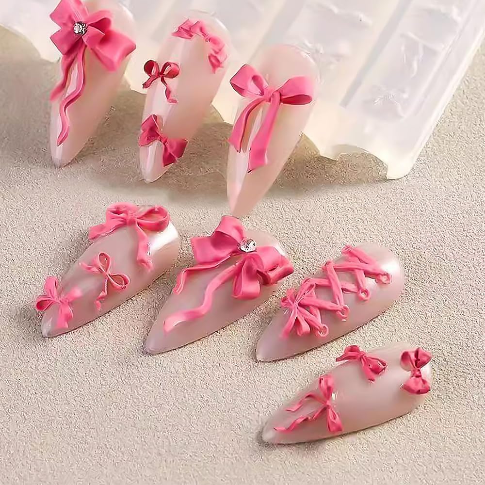 Lazo con detalle preciso de Jaliya para decoración de uñas.