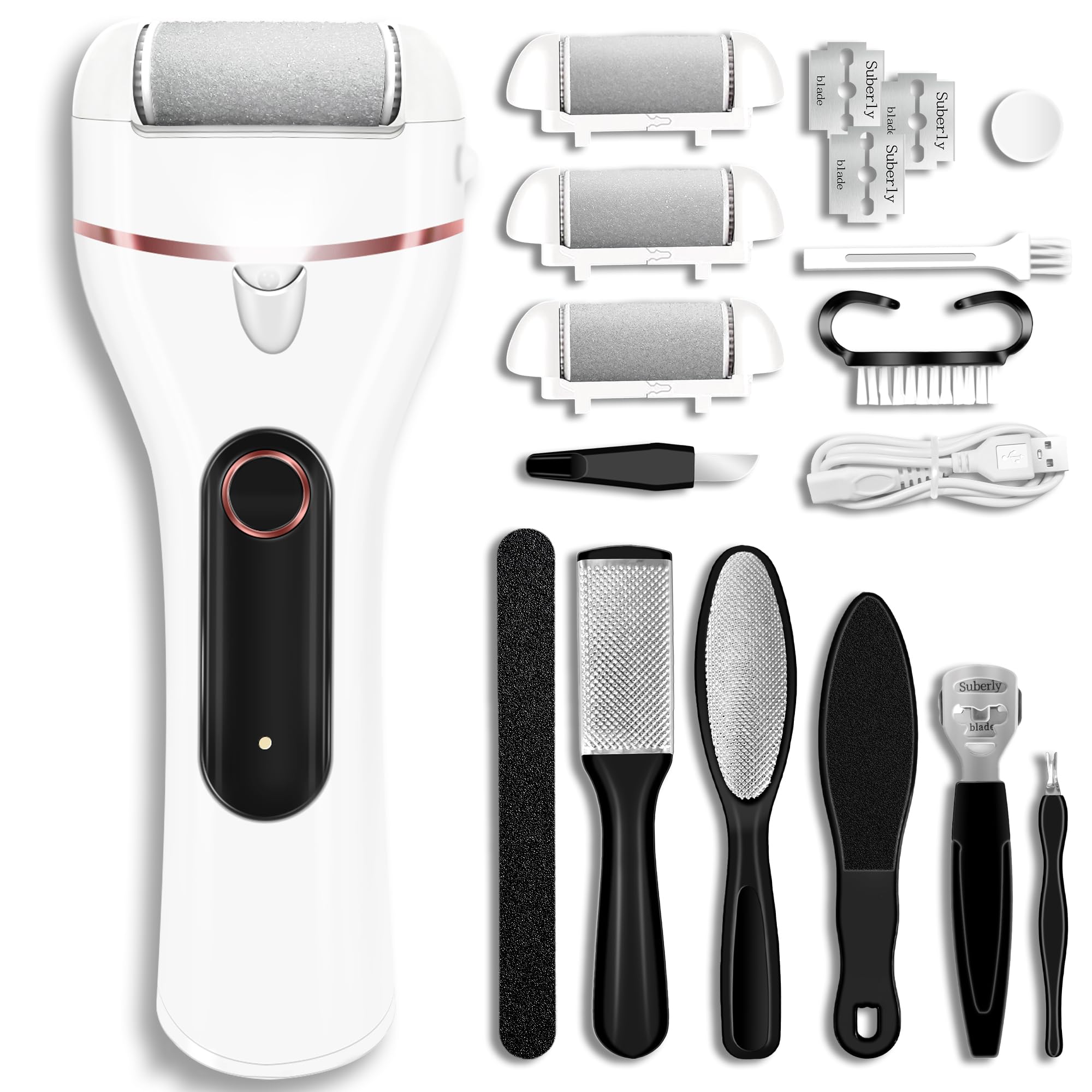Jamestry Quitacallos para Pies, dispositivo eléctrico para exfoliar piel áspera en casa