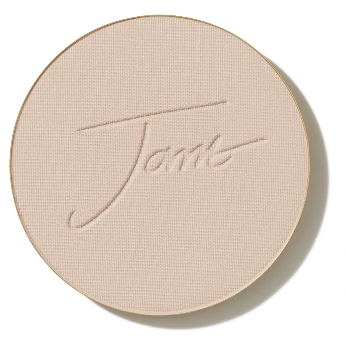 Jane Iredale PurePressed Base, compacto abierto, acabado natural para uso diario.