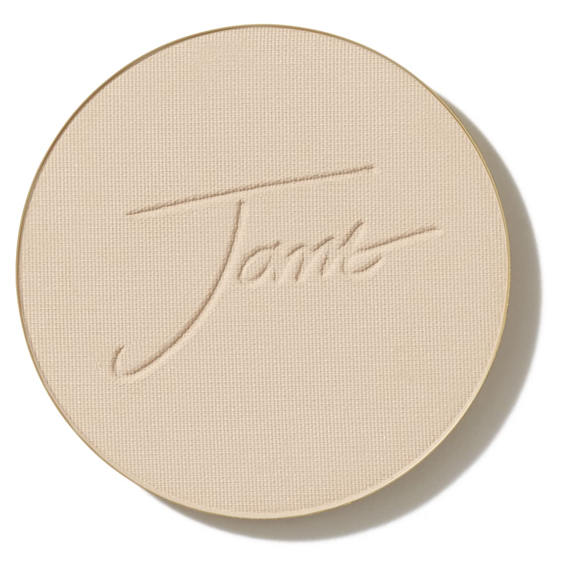 Jane Iredale PurePressed Base en compacto cerrado, ideal para retoques discretos.