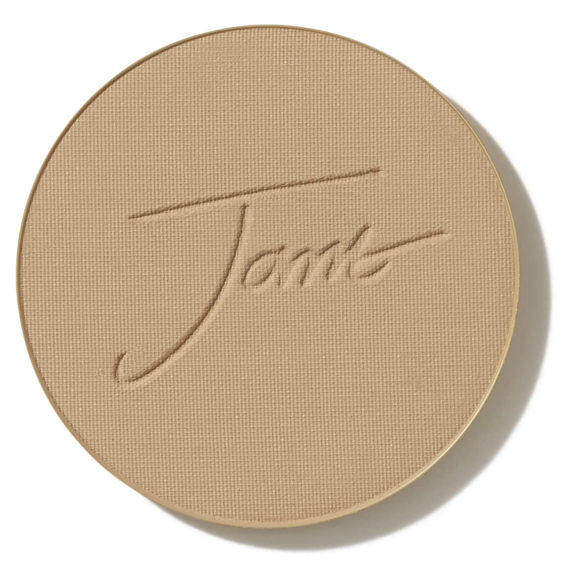 Jane Iredale PurePressed Base Refill Latte en compacto; acabado suave y mate.