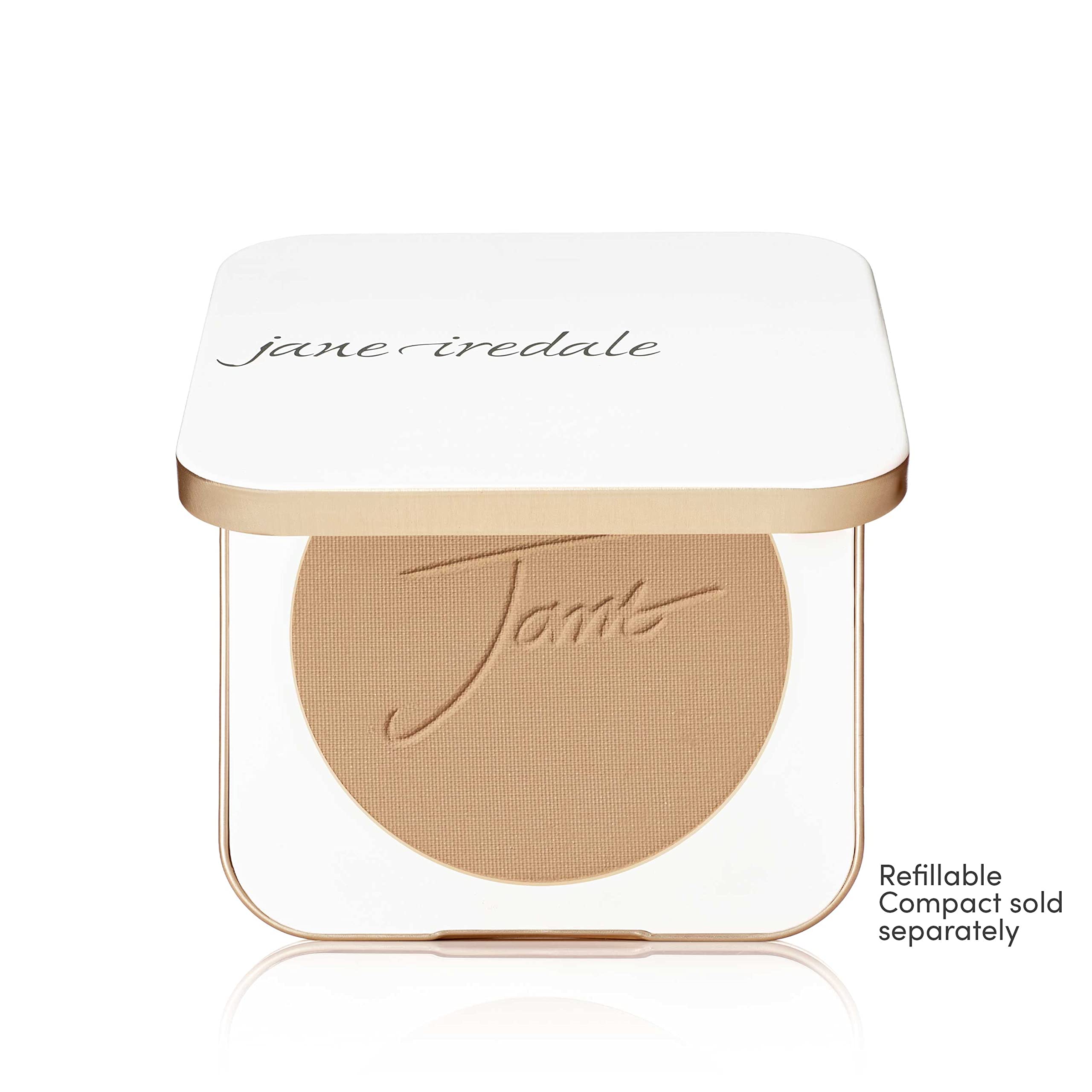Jane Iredale PurePressed Base Refill Latte; protección SPF para el rostro.