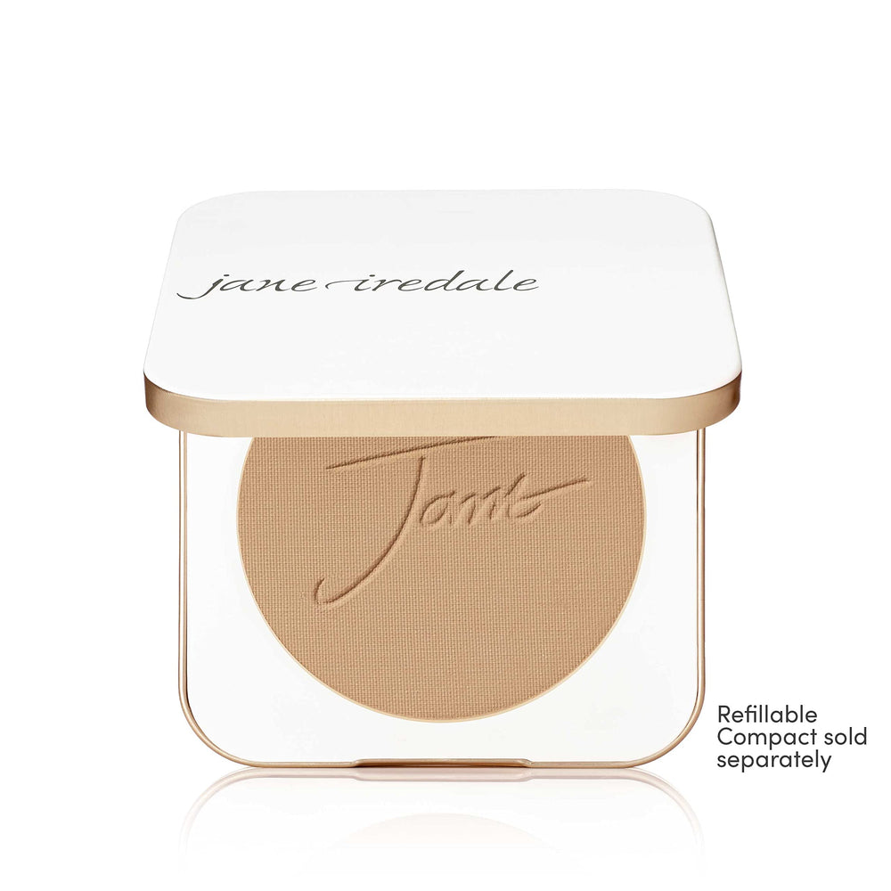 Jane Iredale PurePressed Base Refill Latte; protección SPF para el rostro.