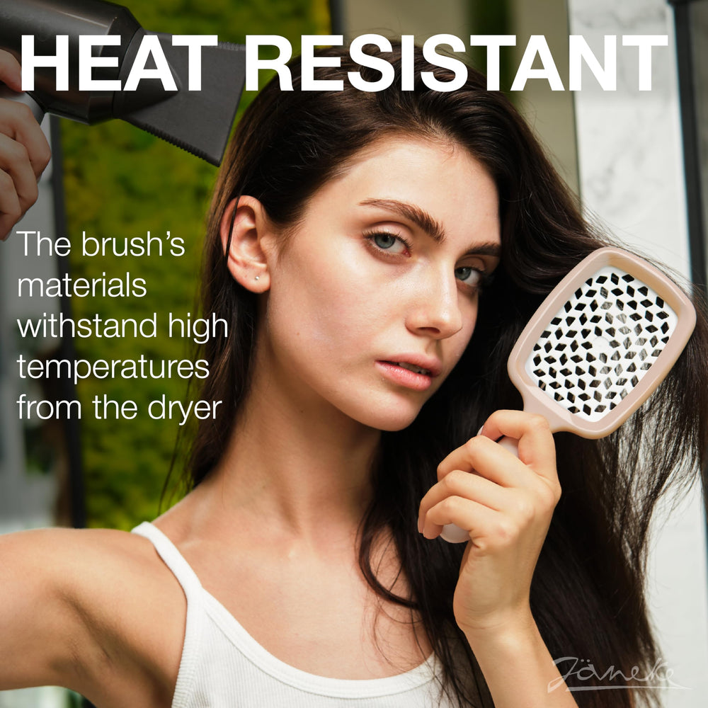 Janeke Superbrush resistente al calor se mantiene estable durante el secado.