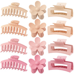 JANFUN clip flor de 3 pulgadas rosa ideal para peinados elegantes.