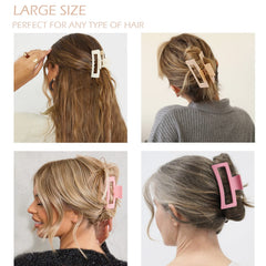 JANFUN clip flor de 3 pulgadas rosa claro, perfecto para looks delicados.