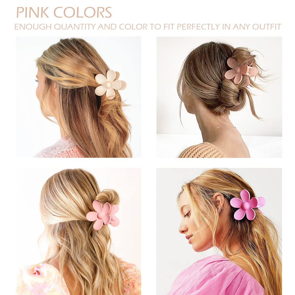 JANFUN clip garra rectangular 4-3 pulgadas caqui, práctico para cabello grueso.