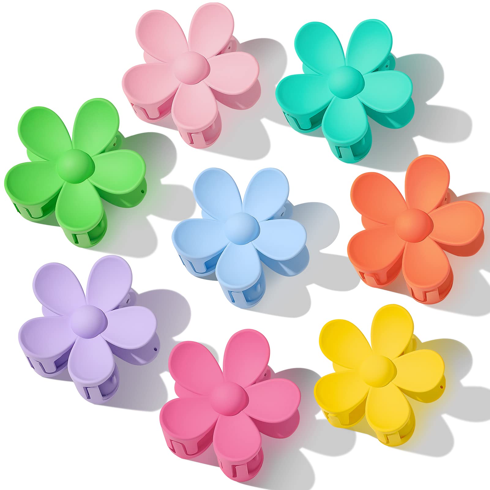 Pinzas flor JANFUN color rosa, sujeción fuerte para cabello grueso.