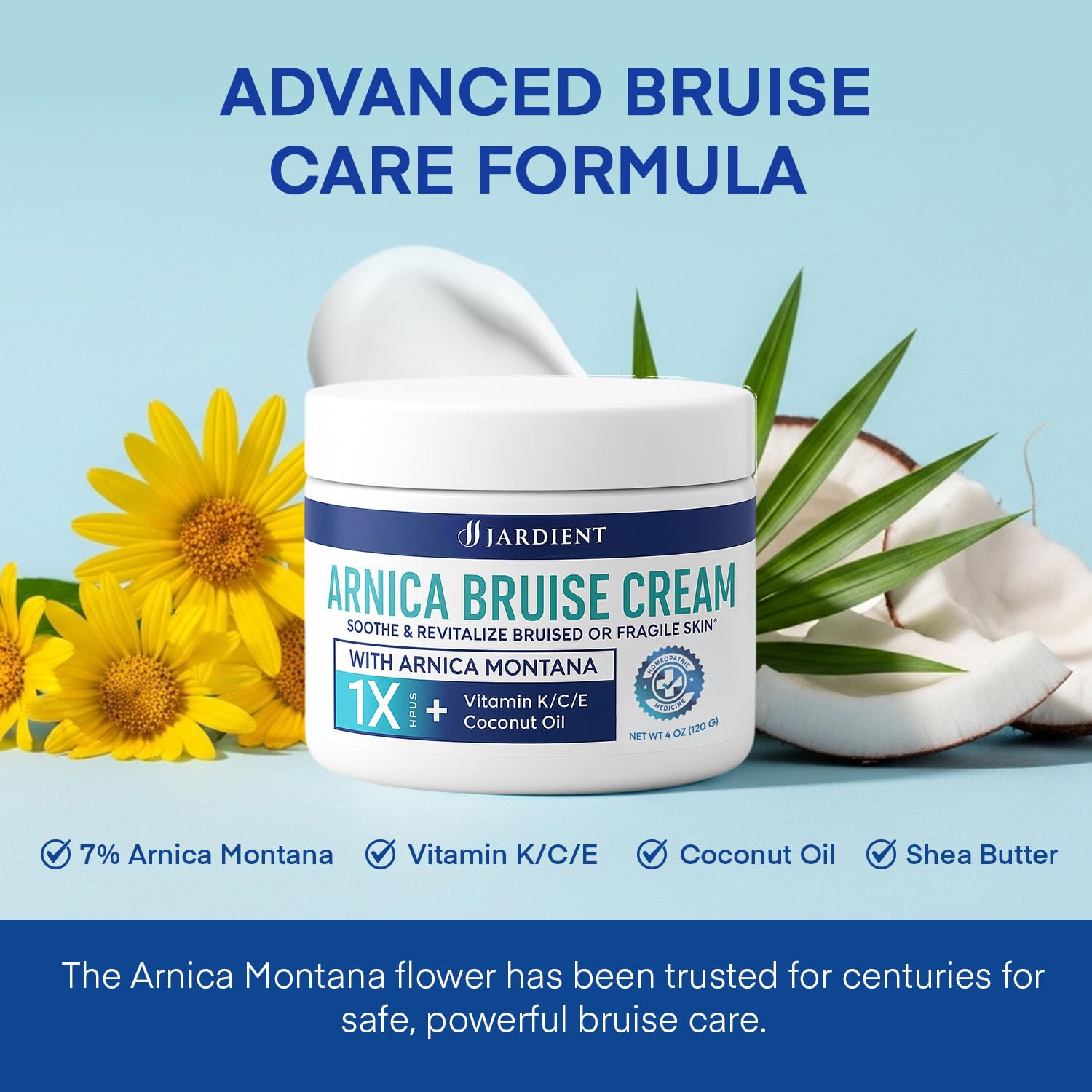 Jardient Arnica, textura suave y rápida absorción, ideal para uso diario