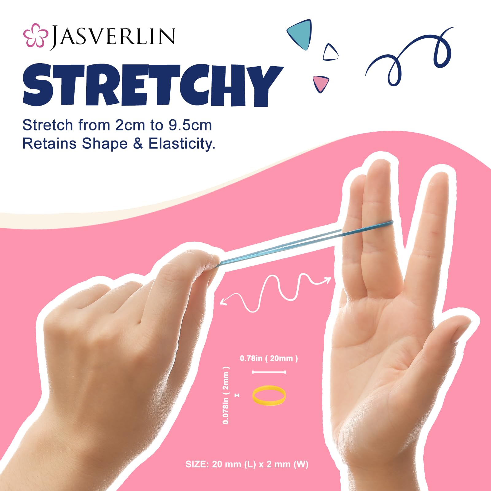 JASVERLIN bandas elásticas para cabello infantes, duraderas y suaves.