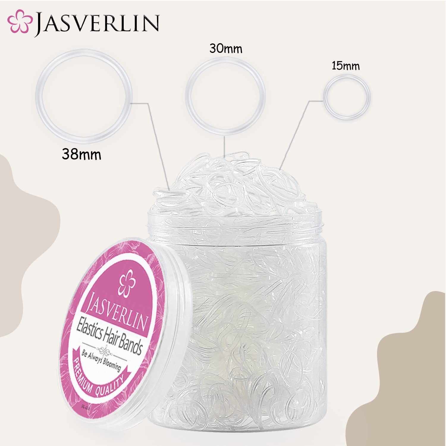 JASVERLIN, bandas TPU duraderas y reutilizables para mantener el peinado.