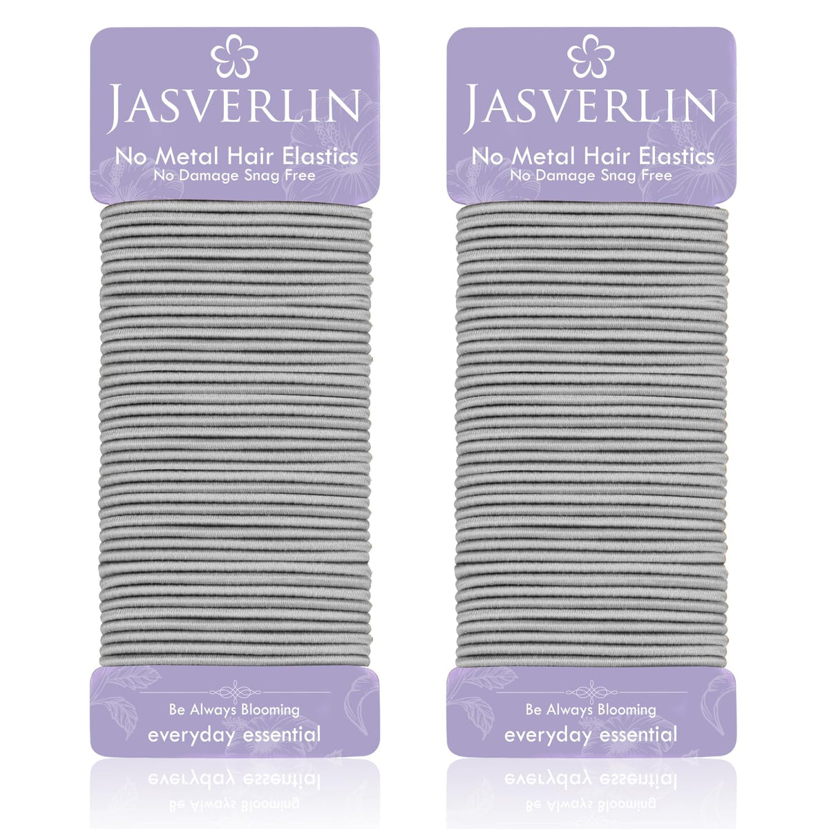 JASVERLIN coletero 2mm gris claro para pelo delicado, sujeción suave