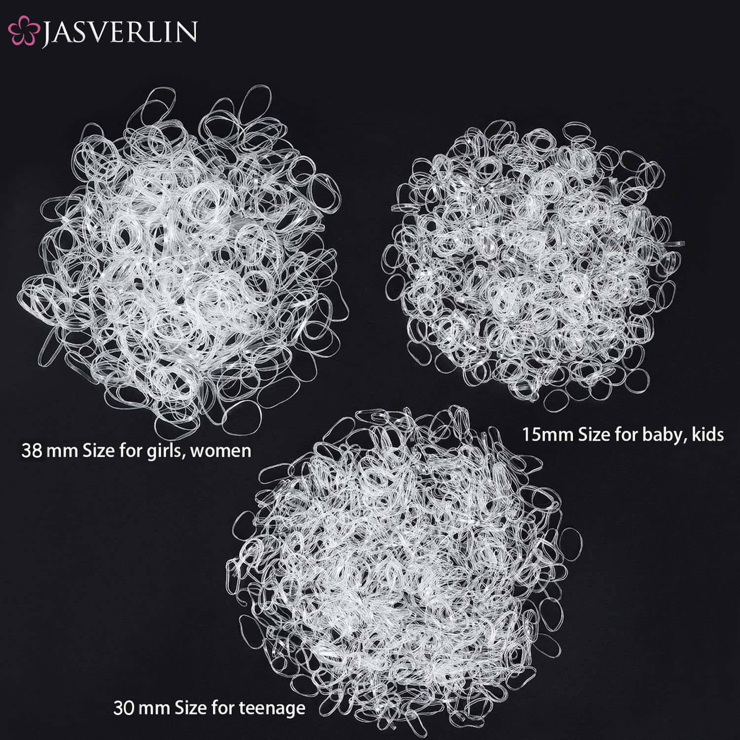 JASVERLIN, elásticos sin dolor que deslizan sin tirar del cabello.