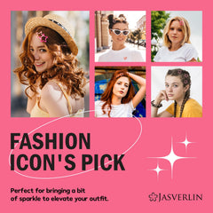 Clip estrella fucsia grande de JASVERLIN ideal para recogidos vistosos.