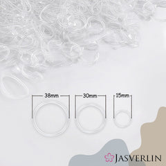 JASVERLIN, tres tallas 15, 30 y 38 mm, para distintos tipos de cabello.