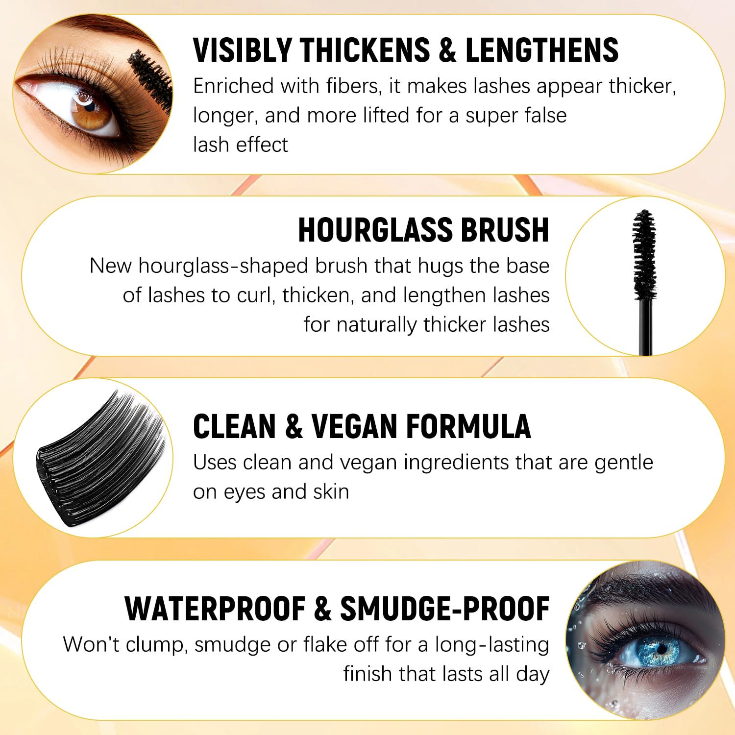 Javpav Bubble Mascara sin grumos para un acabado limpio todo el día